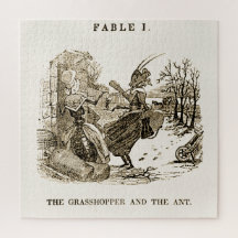 Puzzle Aesop's Fables: der Grasshopper und die Ame