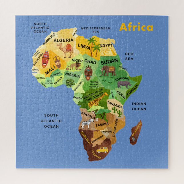 Puzzle Afrika Map (Vertikal)