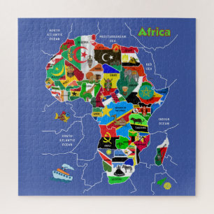 Puzzle Afrika Map Artwork