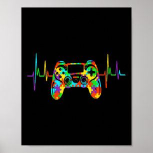 Puzzle Akzeptanz Kinder Video Game Autismus Bewuss Poster