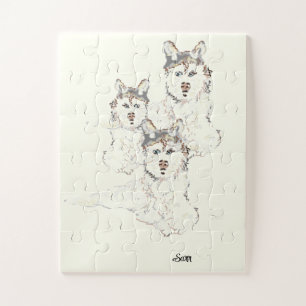Puzzle " Alaskan Husky