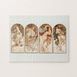 PUZZLE : ALPHONS MUCHA : DIE SAISONEN