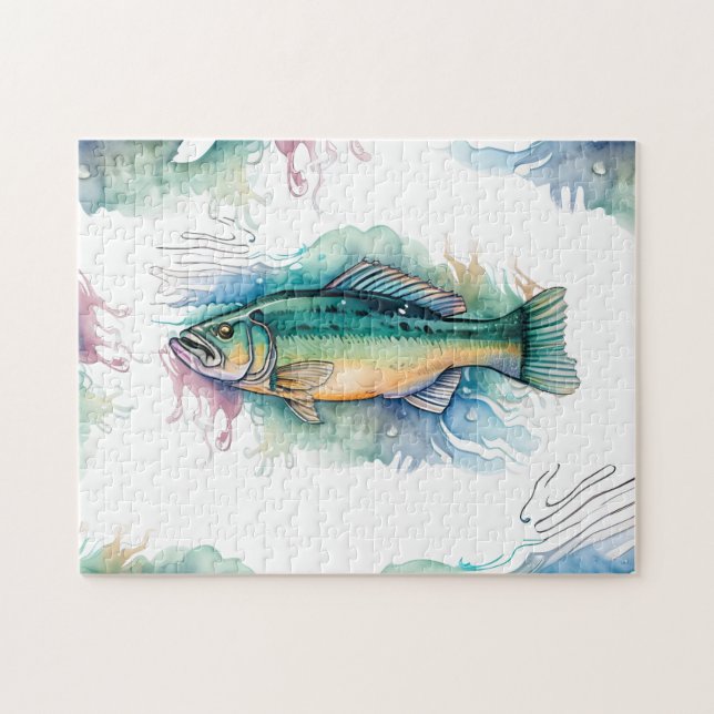 Puzzle - Aquarellreihe: Bass (Horizontal)