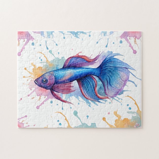 Puzzle - Aquarellreihe: Betta Fish (Horizontal)