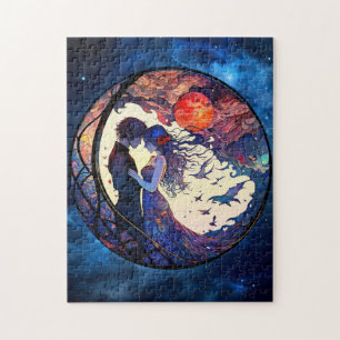 Puzzle aus festem Glas mit einigen Imitaten