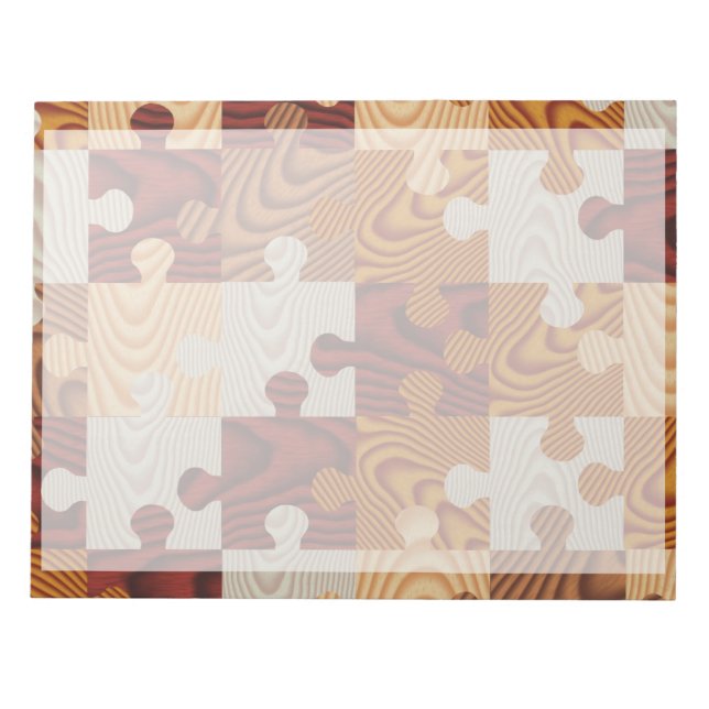 Puzzle aus Holz Notizblock (Vorderseite)