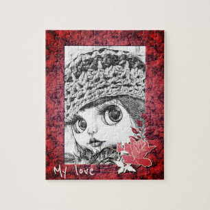 Puzzle aus personalisiertem, Vintagem Foto