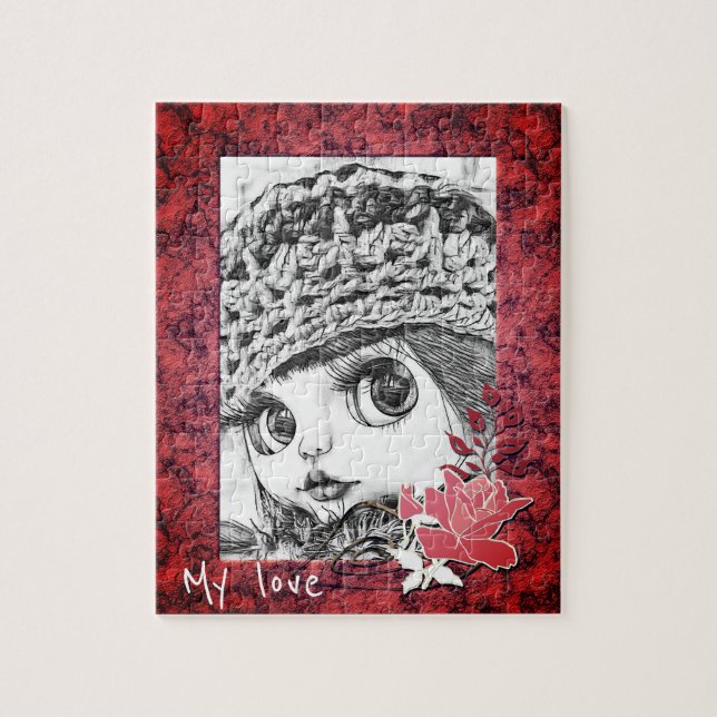 Puzzle aus personalisiertem, Vintagem Foto (Vertikal)