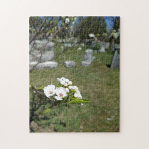 Puzzle aus weißem Foto