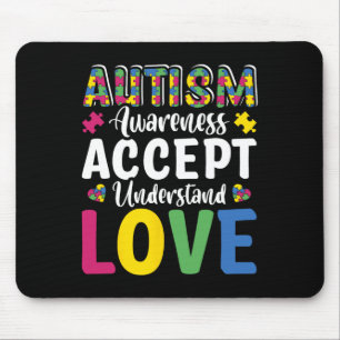 Puzzle Autismus-Bewusstsein Akzeptieren Verstehen Mousepad