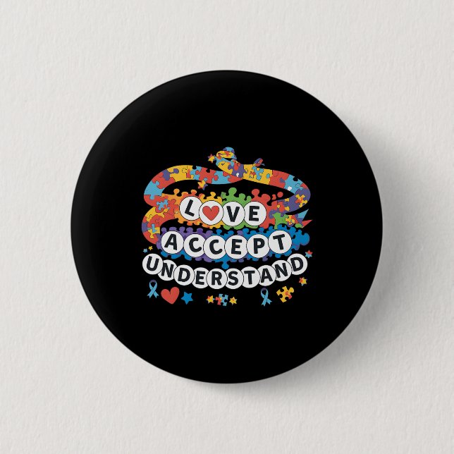Puzzle Autismus Bewusstsein Freundschaft Bracelet  Button (Vorderseite)