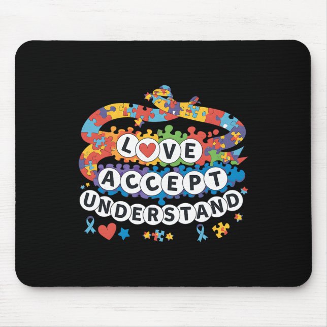 Puzzle Autismus Bewusstsein Freundschaft Bracelet  Mousepad (Vorne)