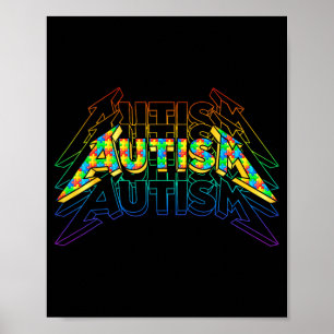 Puzzle Autismus Skelett Meme Metal Rock Musik Männ Poster