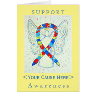 Puzzle Awareness Ribbon Engel individuelle Karte
