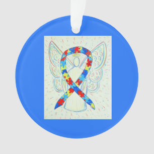 Puzzle Awareness Ribbon Engel Maßgeschneiderte Orn Ornament