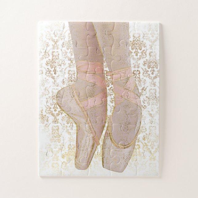 Puzzle Ballet Toe Shoes Jigsaw Puzzle - Pink Gold  (Vertikal)