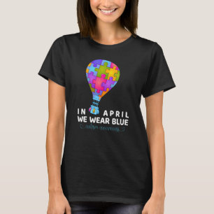 Puzzle Ballon im April tragen wir Blau für Autismu T-Shirt