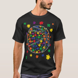 Puzzle Basketball Autismus Sport Autismus Bewussts T-Shirt