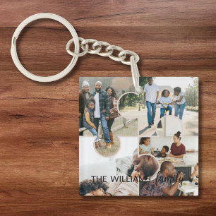 Puzzle benutzerdefinierte 4-Foto-Collage und Famil Schlüsselanhänger