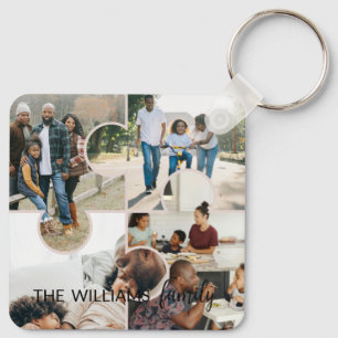 Puzzle benutzerdefinierte 4-Foto-Collage und Famil Schlüsselanhänger