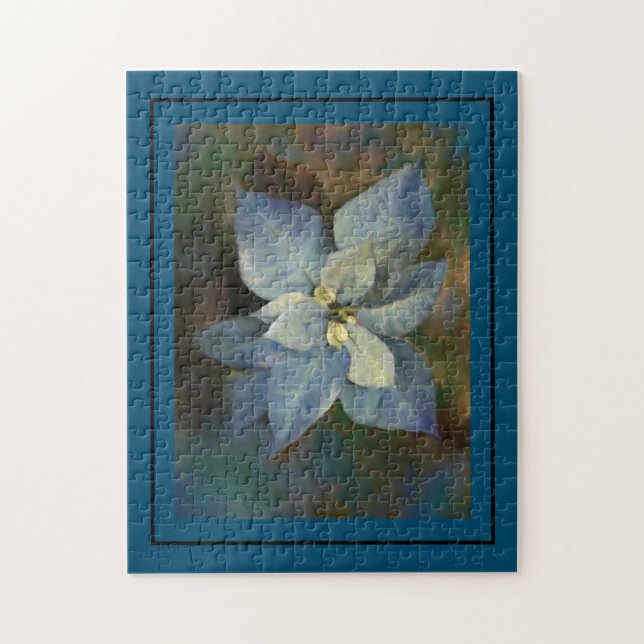 Puzzle - Blue Poinsettia (Vertikal)