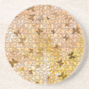 Puzzle Butterflies und Daisies-Browns von STaylor Getränkeuntersetzer