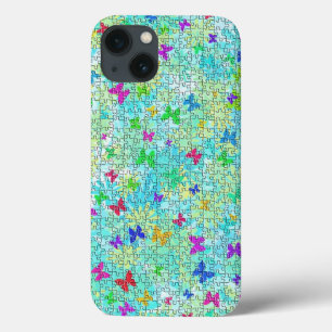 Puzzle Butterflies und Daisies-Colorful von ST. Ay iPhone 13 Hülle
