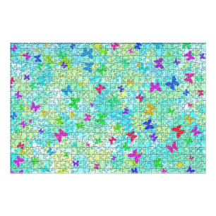 Puzzle Butterflies und Daisies-Colorful von ST. Ay Fotodruck