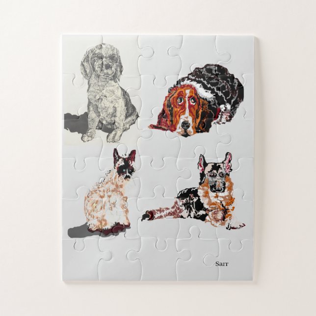 Puzzle Cat & Hunde (Vertikal)
