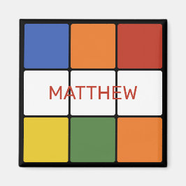 Puzzle Cube Game Toy Personalisiert in den 80er Ja Magnet