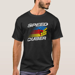 Puzzle Cube Speed Cuber Hobby 80er Vin T-Shirt