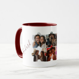 Puzzle Custom Foto Collage und Namen Red Tasse