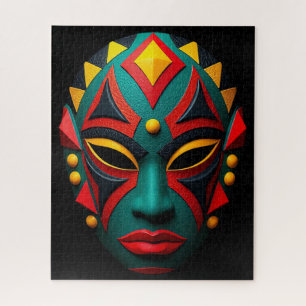 Puzzle der Afrikanischen Maske
