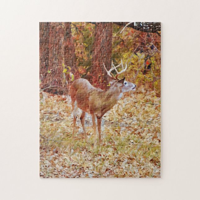 Puzzle der Autumn Buck Deer Art (Vertikal)