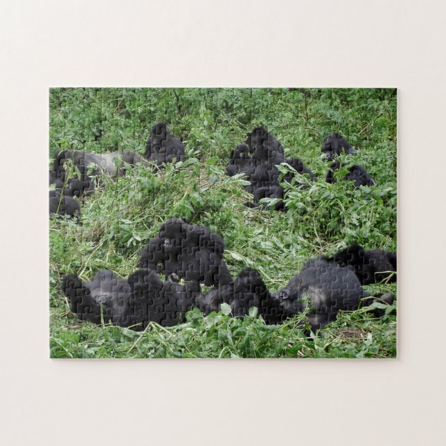 Puzzle der Berggorillagruppe (Horizontal)