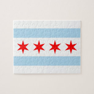 Puzzle der Chicago-Stadtflagge