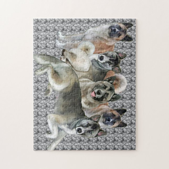 Puzzle der Familie Akita (Vertikal)