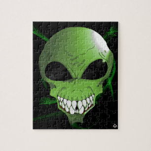 Puzzle der grünen Alien