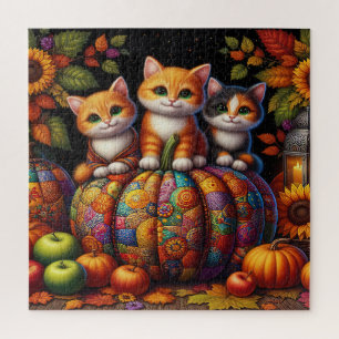 Puzzle der Herbstkatzen