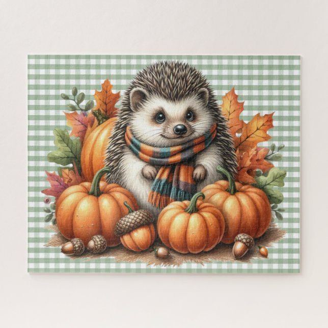 Puzzle der Herbsttiere (Horizontal)