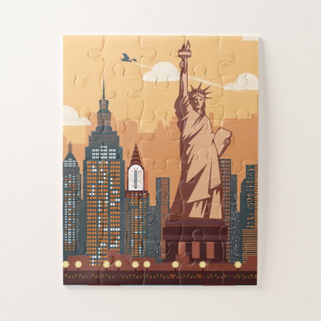 Puzzle der New Yorker Freiheitsstatue (Vertikal)