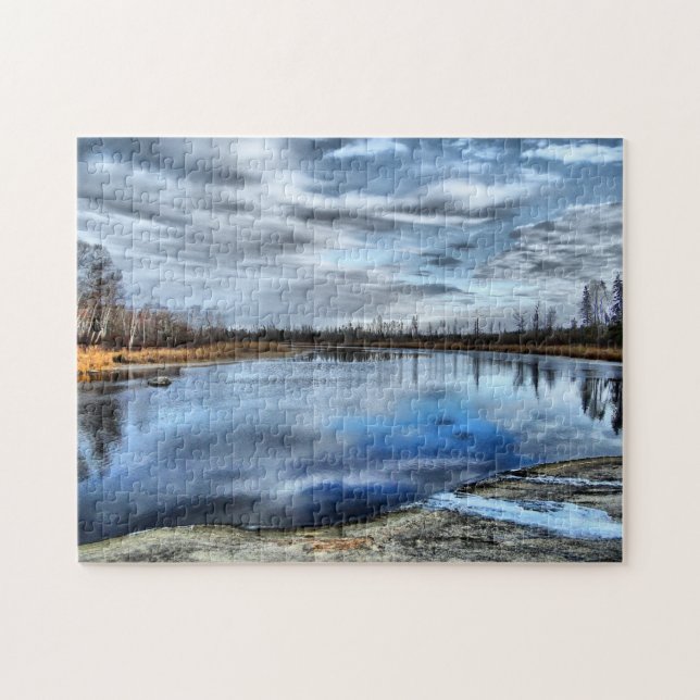 Puzzle der Reflektionen im Herbst (Horizontal)