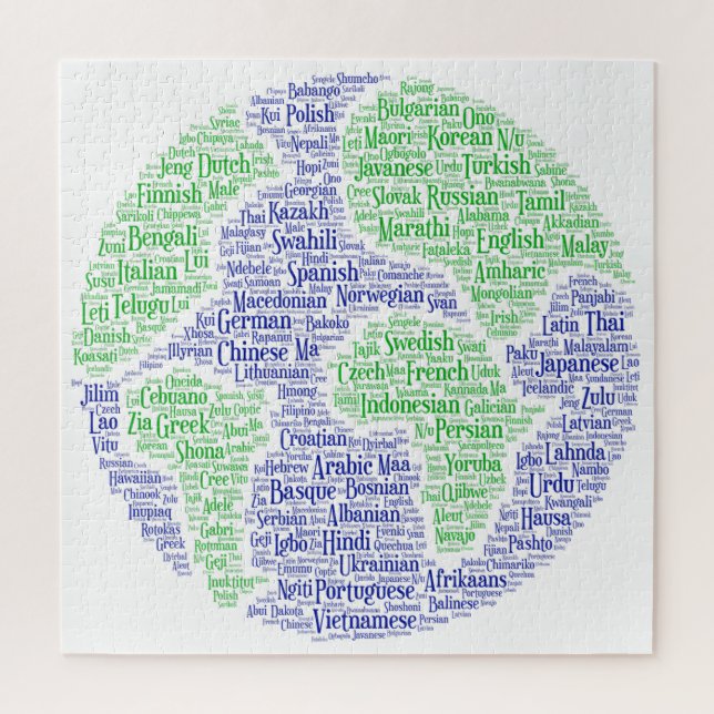 Puzzle der Weltsprachen (Vertikal)