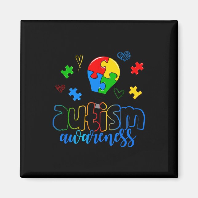 Puzzle des Autismus Magnet (Vorne)