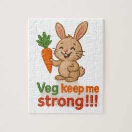 Puzzle des Kaninchens mit Vegie