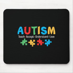 Puzzle des Lehrers für Autismus lehren Akzeptanz u Mousepad