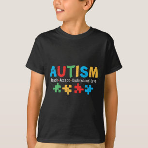 Puzzle des Lehrers für Autismus lehren Akzeptanz u T-Shirt