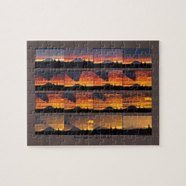 Puzzle des Rainiers mit seinem Schatten (Horizontal)