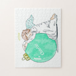 Puzzle des Weihnachtsangels-individuellen Namens