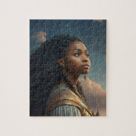 Puzzle eines jungen Mädchen Sky Gazing